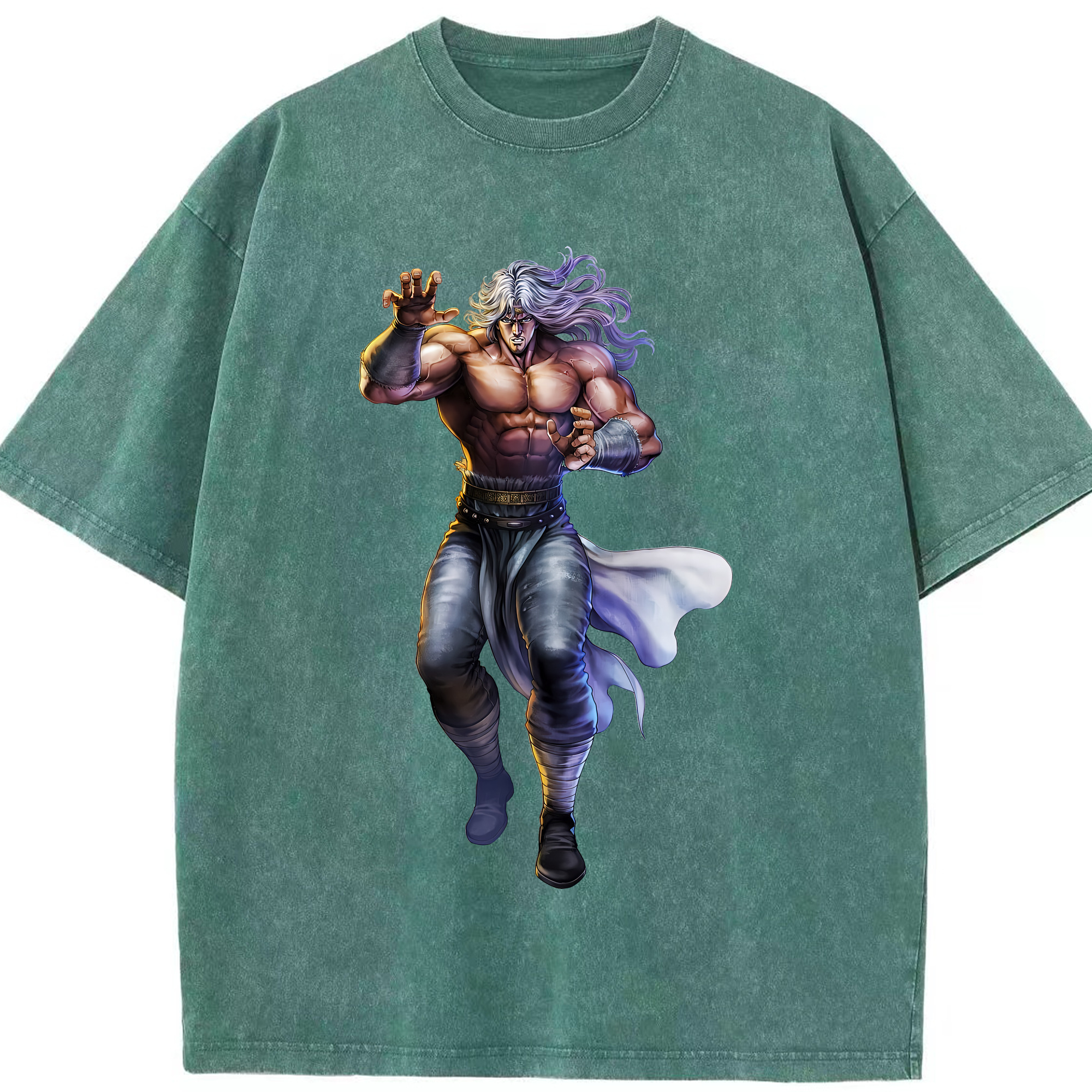 （画像用） 北斗の拳 Fist of the North Star 綿100% ヴィンテージ風 半袖Tシャツ（フロントプリント）